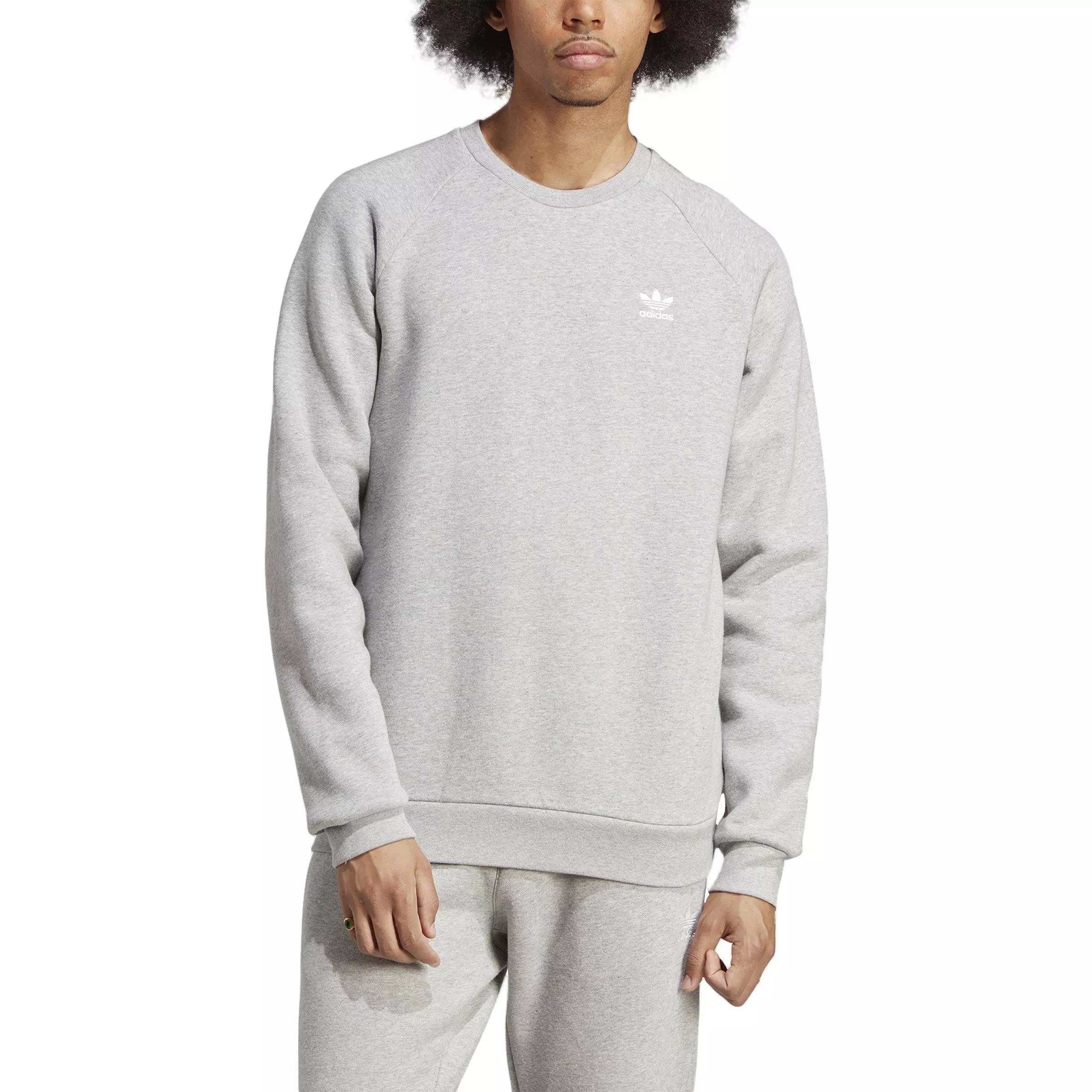 Adidas trefoil discount essentials crewneck sweatshirt